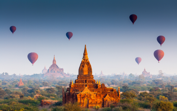 Complimentary Hot Air Balloon Ride in Bagan