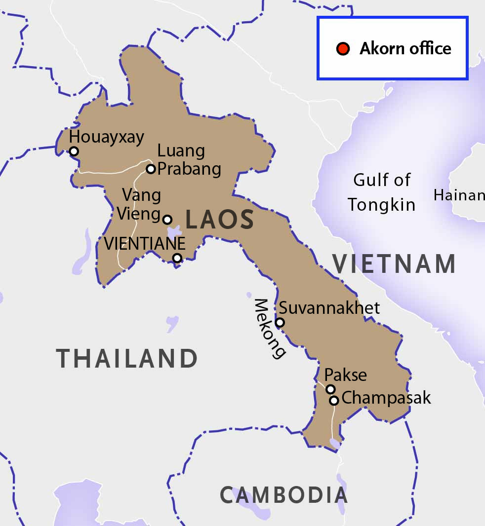 Laos Map Akorn