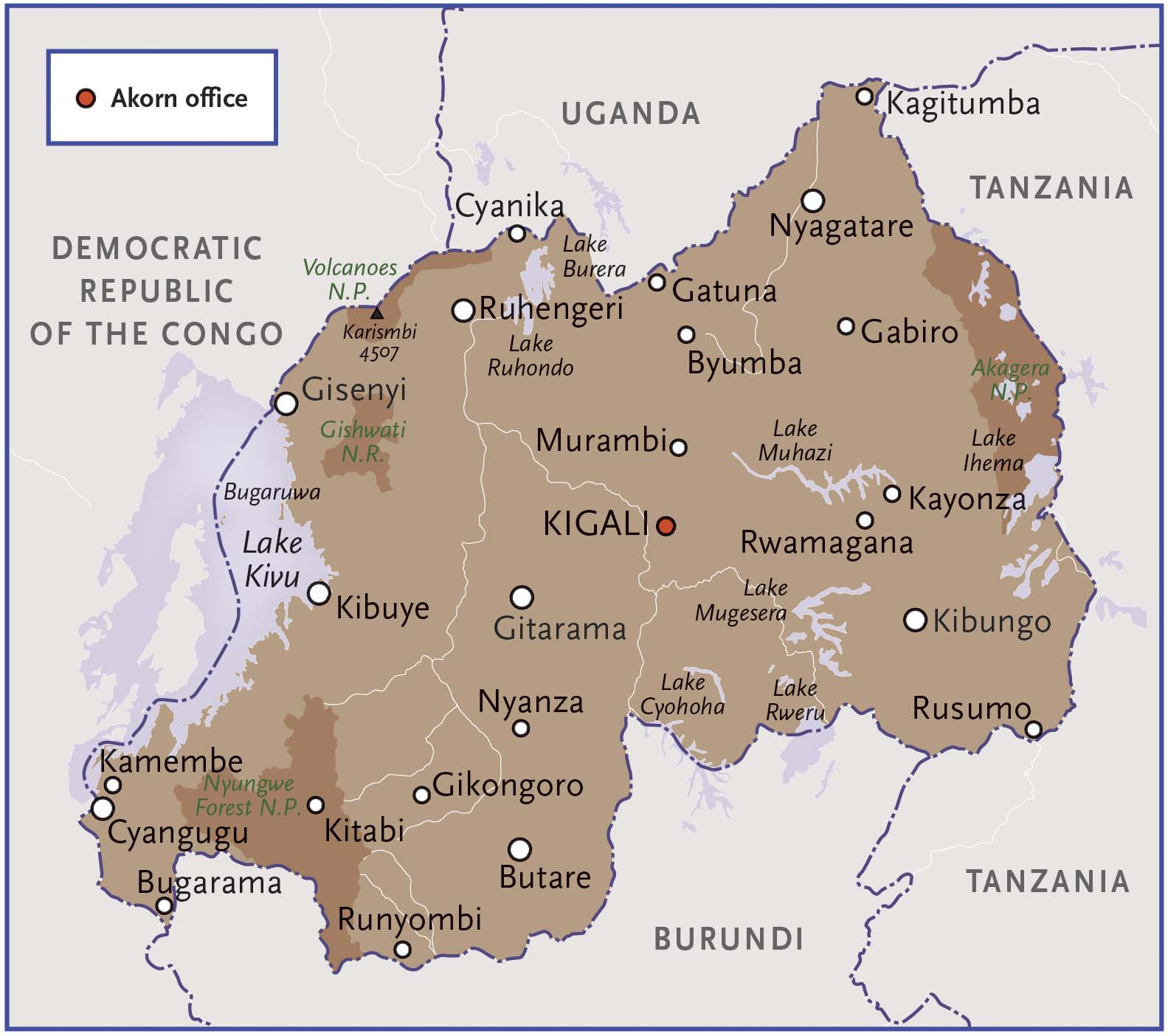 Map of Rwanda